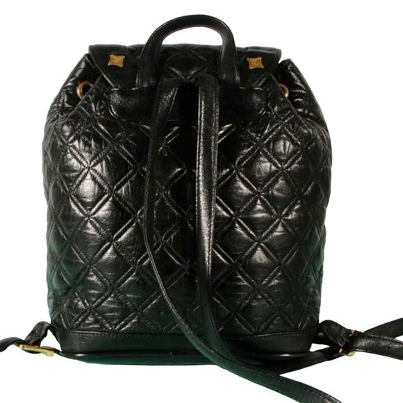 MCM Quilted Leather Small Backpack  Black main image 7